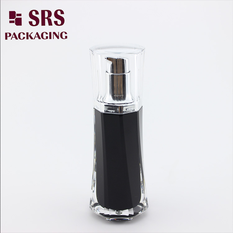 L602 Acrylic Square Airless Pump Bottle Cosmetic Packaging 50ml 
